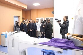 بازدید اسلامی از بخش پت‌اسکن پزشکی هسته‌ای بیمارستان شهدای تجریش