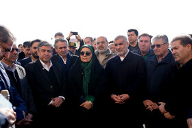 بازدید فرزانه صادق وزیر راه و شهرسازی از پروژه‌ نهضت ملی مسکن شهرک شهید سلیمانی اردبیل