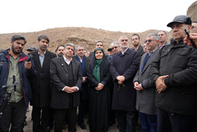 بازدید فرزانه صادق وزیر راه و شهرسازی از پروژه‌ راه‌آهن اردبیل