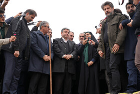 بازدید فرزانه صادق وزیر راه و شهرسازی از پروژه‌ راه‌آهن اردبیل