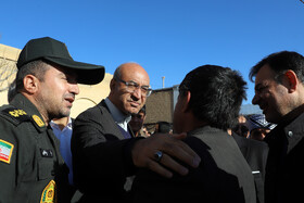 بازدید منوچهر حبیبی استاندار کرمانشاه و فضل اله رنجبر و محمد رشیدی نمایندگان مجلس از بخش فیروزآباد