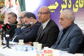 حضور منوچهر حبیبی استاندار کرمانشاه و فضل اله رنجبر و محمد رشیدی نمایندگان مجلس شورای اسلامی در جلسه شورای اداری بخش فیروزآباد