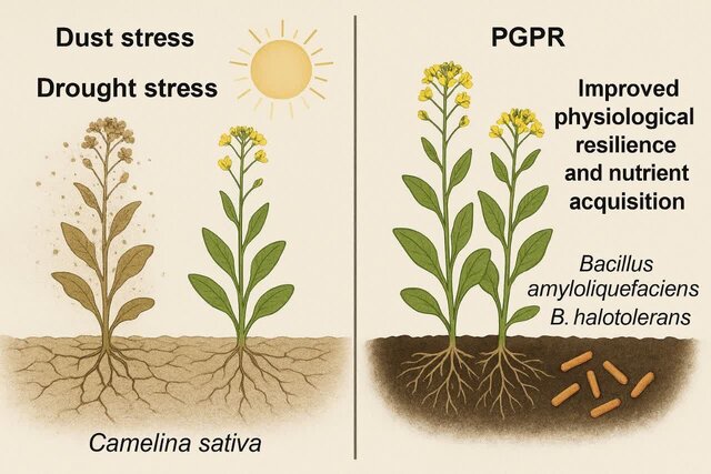 مقابله با تنش‌های ترکیبی خشکی و گردوغبار در گیاه روغنی «کامیلینا»