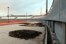 وضعیت نا به سامان استادیوم ۱۵ خرداد کرمانشاه 