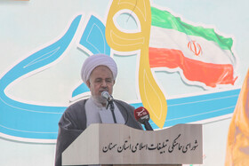 سخنرانی حجت‌الاسلام والمسلمین علی سعیدی، رئیس دفتر عقیدتی سیاسی فرماندهی کل قوا در مراسم بزرگداشت حماسه ۹ دی - سمنان
