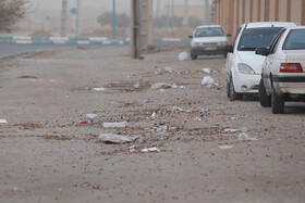 هجوم ریزگردها به آسمان یزد