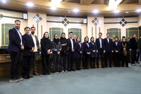 حضور مدال آوران و داوران رشته تنیس روی میز استان کرمانشاه در مراسم تجلیل از قهرمانان و مدال آوران ورزش کرمانشاه