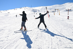 حضور اسکی بازان در پیست اسکی «پولاد کف»