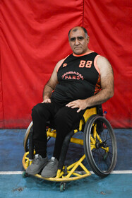 «عبدالمحمد غضنفری»  مجروح در سیستان بلوچستان در درگیری با قاچاقچیان، عضو تیم بسکتبال با ویلچر جانبازان فارس در لیگ کشور