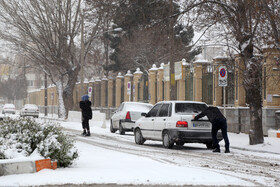 بارش اولین برف زمستانی در اردبیل