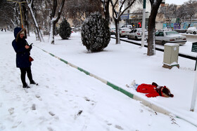 بارش اولین برف زمستانی در اردبیل