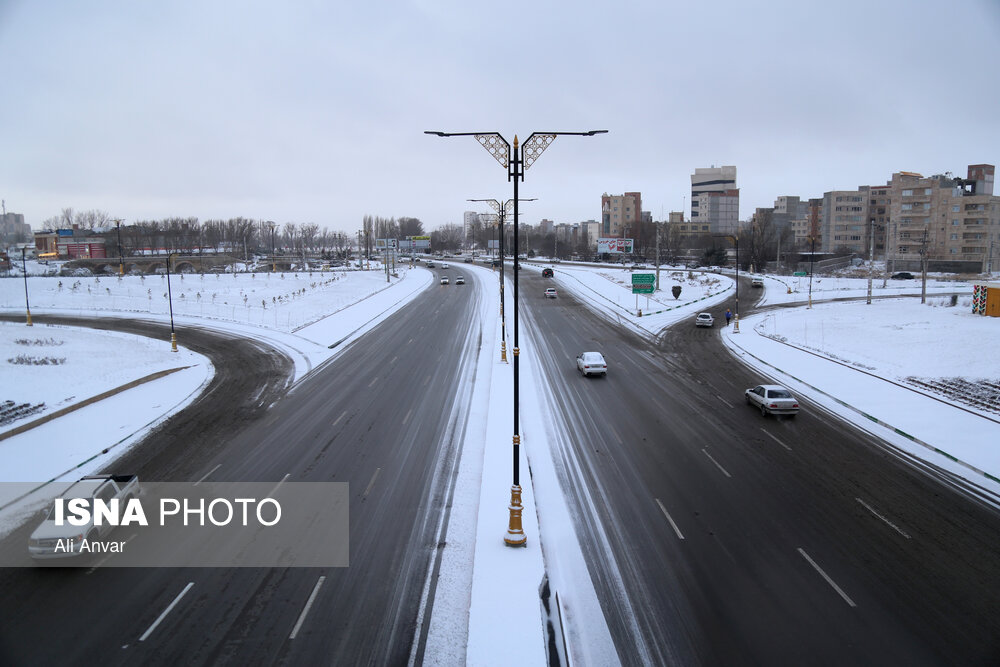 بارش اولین برف زمستانی در اردبیل