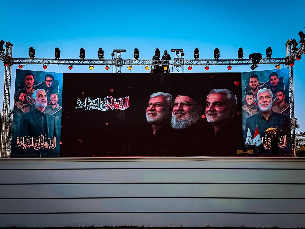 حضور گسترده مردم عراق در محل ترور سرداران مقاومت