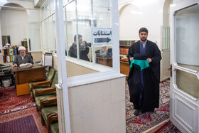 در حاشیه مراسم عمامه گذاری طلاب در روز میلاد امام علی(ع)