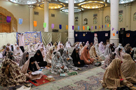 مراسم معنوی اعتکاف در دانشگاه اصفهان