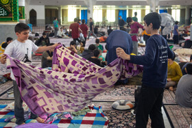 مراسم معنوی اعتکاف دانش آموزی در مصلی قدس قم