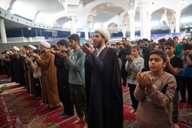 مراسم معنوی اعتکاف دانش آموزی در مصلی قدس قم