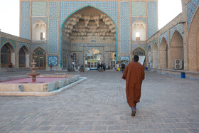 مراسم معنوی اعتکاف در مسجد جامع قم