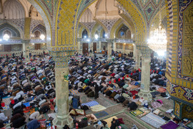 مراسم معنوی اعتکاف در مسجد امام حسن عسکری(ع) قم