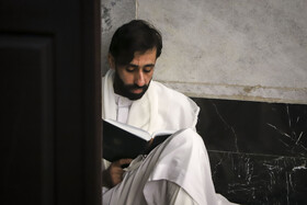 مراسم معنوی اعتکاف آقایان در شبستان نهاوندی در مسجد جامع گوهرشاد - مشهد