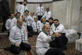 مراسم معنوی اعتکاف آقایان در شبستان نهاوندی در مسجد جامع گوهرشاد - مشهد