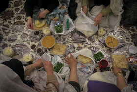 افطار مراسم معنوی اعتکاف - مشهد