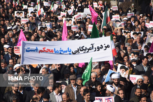 راهپیمایی مردم سمنان در محکومیت حوادث اخیر