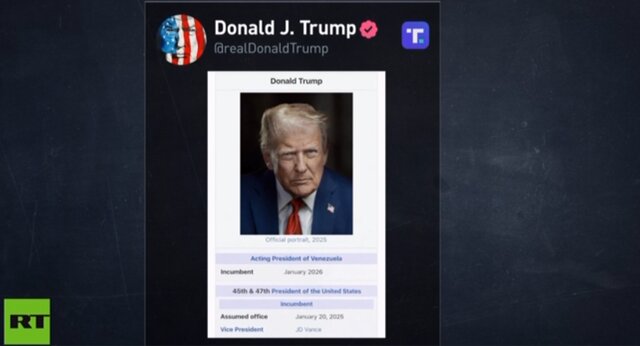 ترامپ، خود را رئیسجمهور موقت ونزوئلا اعلام کرد