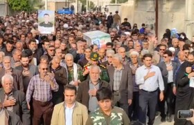 تشییع و خاکسپاری پیکر شهید مدافع امنیت در خشت