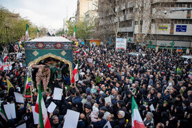 مراسم تشییع پیکر شهدای جنایات اخیر صهیونی - آمریکایی