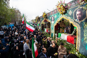 مراسم تشییع پیکر شهدای جنایات اخیر صهیونی - آمریکایی