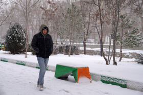 بارش برف در اردبیل