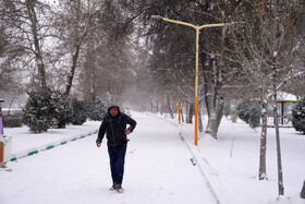 بارش برف در اردبیل