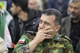 امیر سرتیپ دوم ستاد محسن کرمی،‌فرمانده ارشد نظامی آجا در استان‌های اصفهان، یزد و چهارومحال بختیاری در مراسم بزرگداشت شهدای امنیت -اصفهان