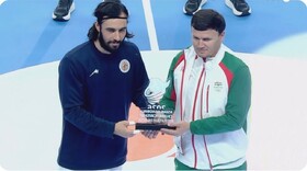 نوروزی‌نژاد بهترین بازیکن دیدار هندبال ایران - استرالیا