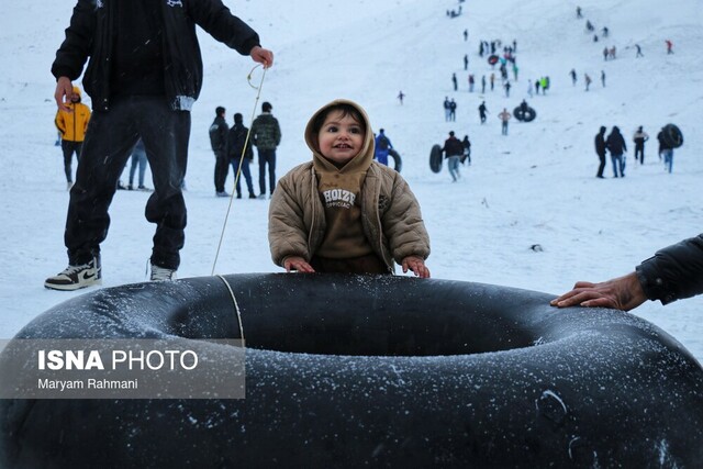بارش برف در همدان