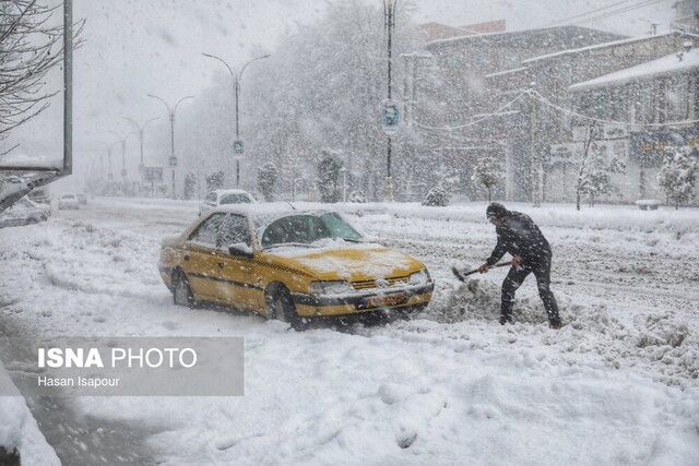 بارش سنگین برف در شهرستان سوادکوه - مازندران