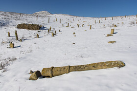 بارش برف در آرامگاه خالد نبی
