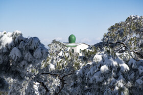 بارش برف در آرامگاه خالد نبی