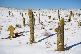 بارش برف در آرامگاه خالد نبی