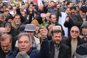 راهپیمایی مردم و روحانیون همدان در حمایت از قرآن و ولایت فقیه