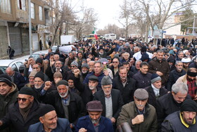 راهپیمایی مردم و روحانیون همدان در حمایت از قرآن و ولایت فقیه