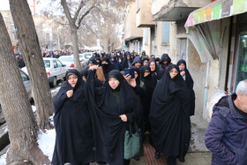 راهپیمایی مردم و روحانیون همدان در حمایت از قرآن و ولایت فقیه