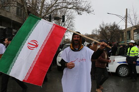 راهپیمایی مردم و روحانیون همدان در حمایت از قرآن و ولایت فقیه