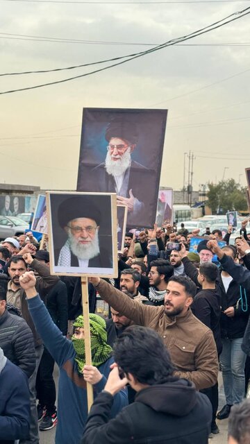 تجمع مردم عراق در حمایت از ایران و رهبر انقلاب