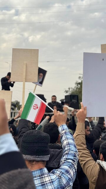 تجمع مردم عراق در حمایت از ایران و رهبر انقلاب