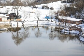 دریاچه طبیعی شورمست سوادکوه در قاب برفی