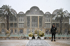 بارش برف در شیراز پس از ۱۲ سال