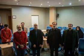 وحید فخر موسوی دبیر جشنواره تئاتر فجر، مهدی شفیعی معاون هنری وزارت فرهنگ و ارشاد، رضا مردانی مدیرکل هنرهای نمایشی و رامتین شهبازی مدیر بخش پژوهش و سمینار جشنواره در سمینار جشنواره تئاتر فجر