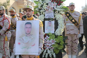 وداع مردم تبریز با شهید مرزبانی مهدی مصطفایی